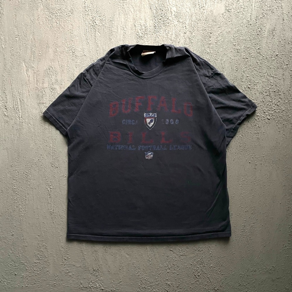 Vintage Buffalo Bills NFL T Shirt Mens XL Navy Blue 90s NFL Originals